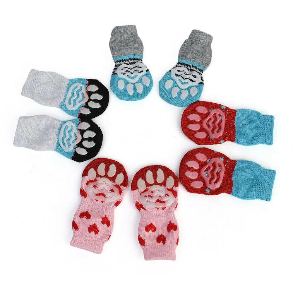 Non-Slip Dog Socks with Paw Print