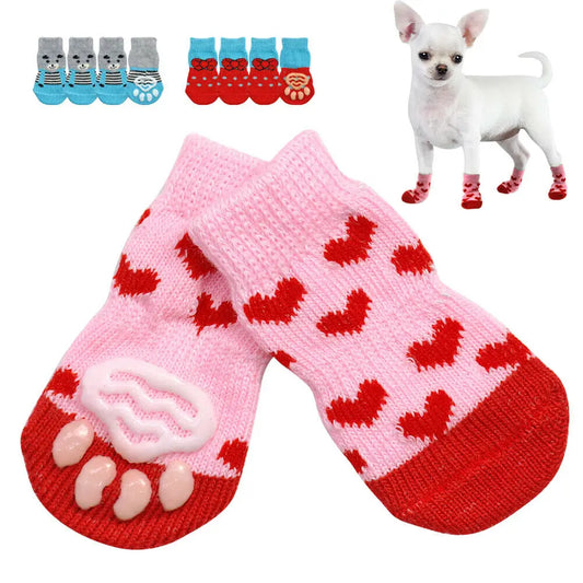 Non-Slip Dog Socks with Paw Print