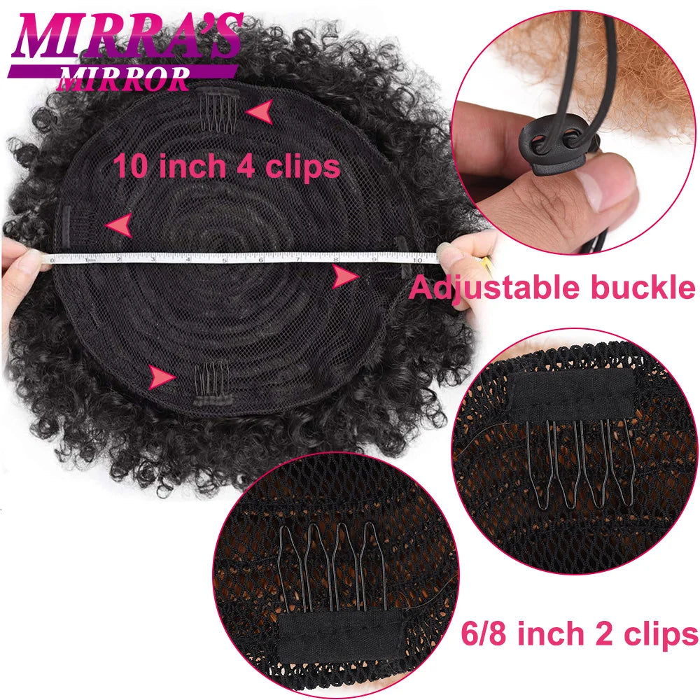  Mirra's Mirror Afro Kinky Puff Drawstring Ponytail 10 Inch