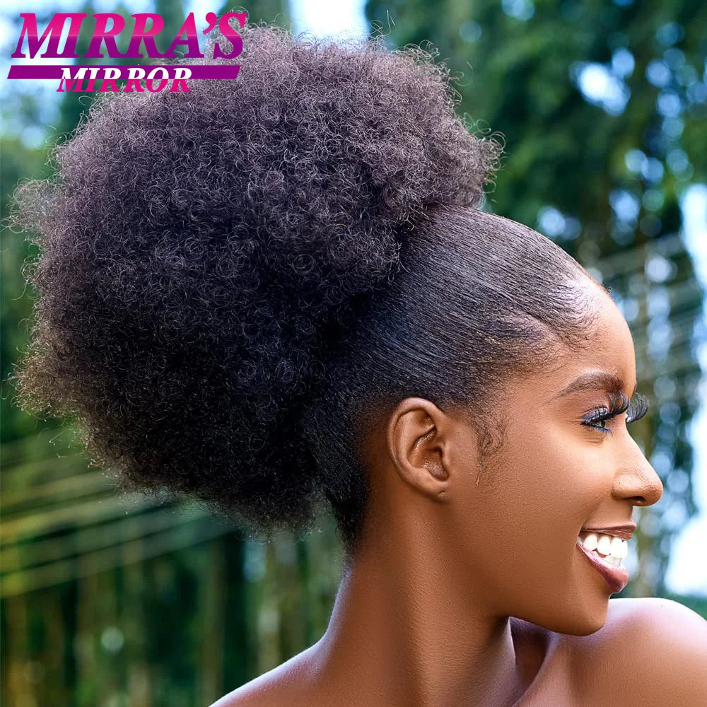  Mirra's Mirror Afro Kinky Puff Drawstring Ponytail 10 Inch