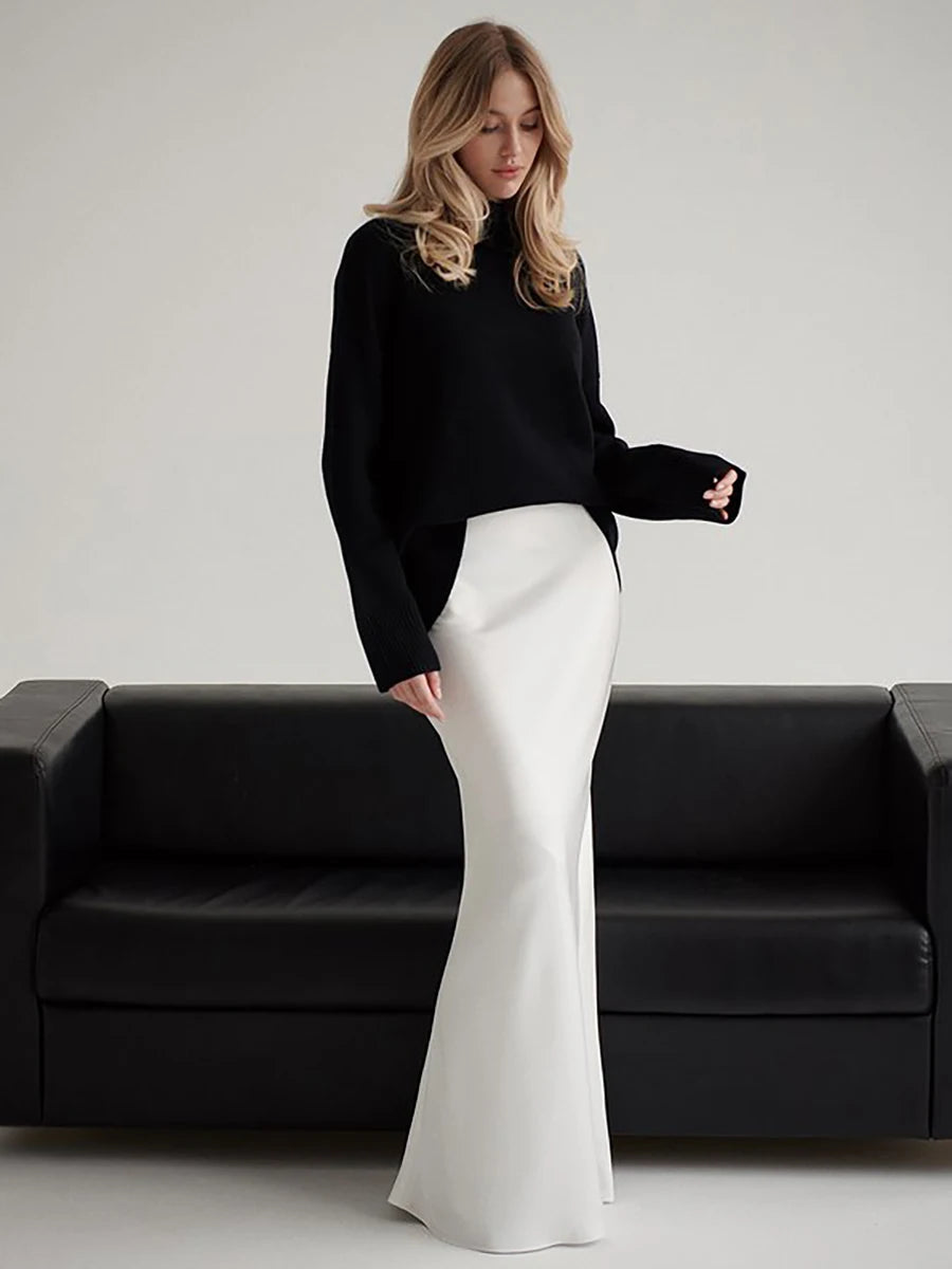 Wolfeel Elegant Slik Fishtail Skirt