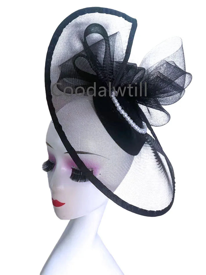 Large Flower Feather Hat Fascinator