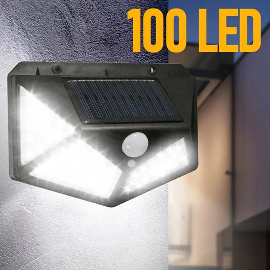 100 LED Solar Wall Lamp 4 Sides Luminous With Motion Sensor