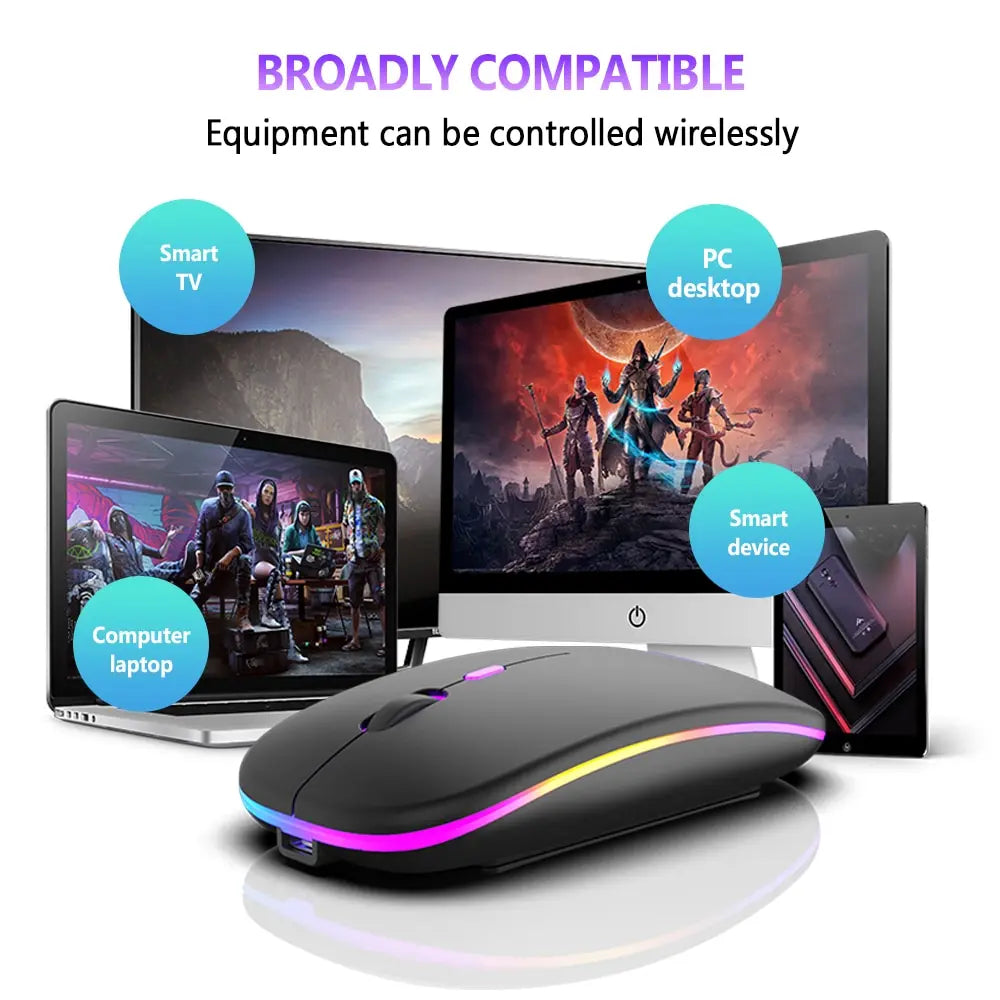 Wireless Mouse Bluetooth with Ergonomic Silent Click