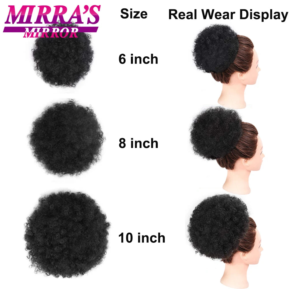  Mirra's Mirror Afro Kinky Puff Drawstring Ponytail 10 Inch