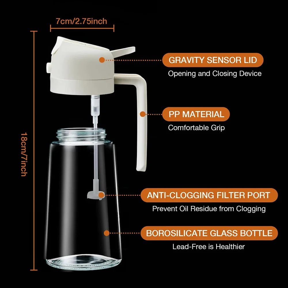 Home Hero 2 in 1 Glass Oil Sprayer & Dispenser