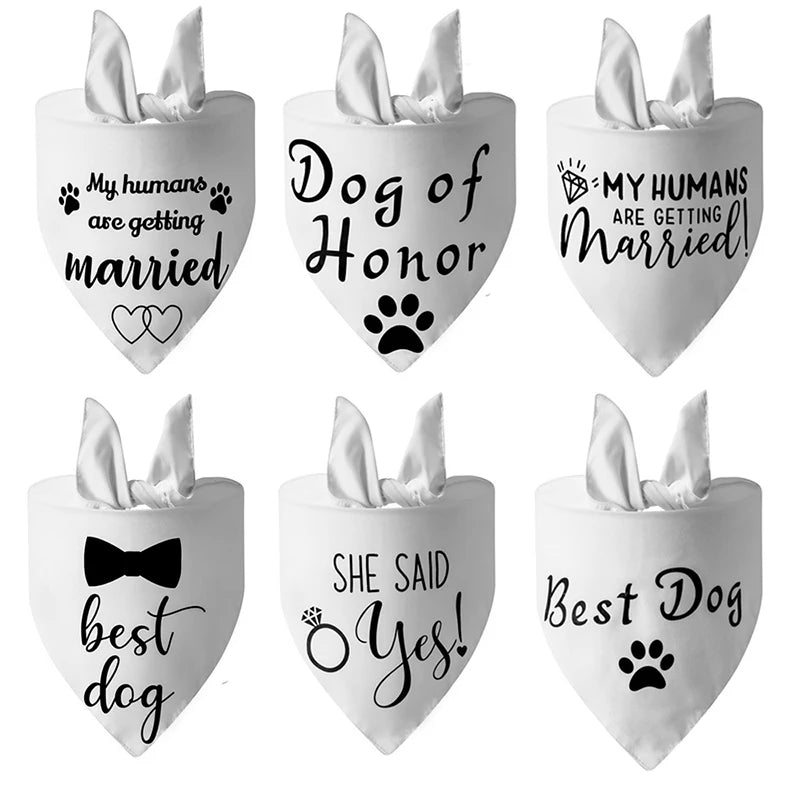 Pet Wedding Triangle Bandanas