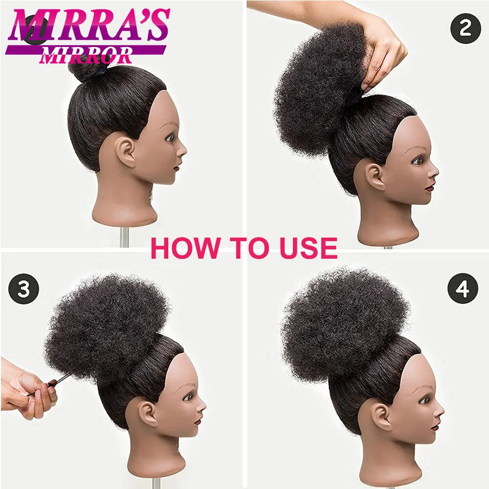  Mirra's Mirror Afro Kinky Puff Drawstring Ponytail 10 Inch