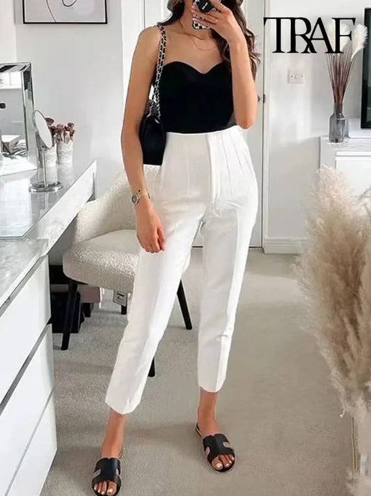 Vintage High Waist  Ankle Trousers